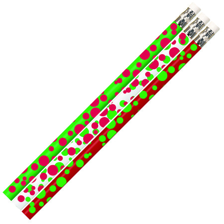 MUSGRAVE PENCIL CO Dots of Christmas Fun Pencil, PK144 2528